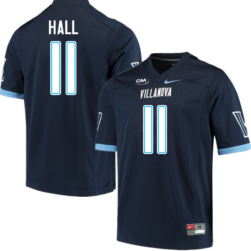Villanova Wildcats #11 Jason Hall College Football Jerseys Stitched-Navy Villanova Wildcats #11 Jason Hall College Football Jerseys Stitched-Navy